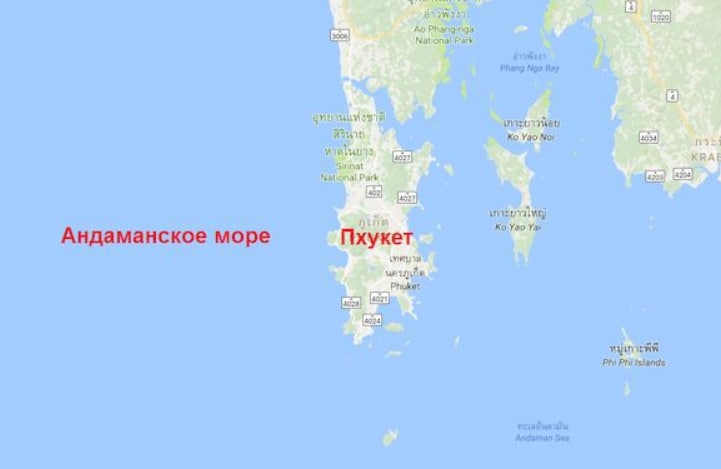 Андаманское море на Пхукете в Таиланде